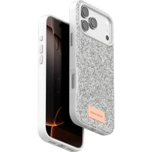 Mey Ithalat®   Iphone 17 Pro Bright Simli Kapak - Beyaz