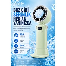 Smayling Taşınabilir El Vantilatörü ve Masaüstü Fanı, 100 Kademeli Ayarlanabilir Hız, Dijital Ekranlı, Şarj Edilebilir Mini Fan, Çıkarılabilir Masaüstü Standlı, Sessiz Güçlü Soğutucu Fan