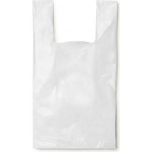 Liva Ambalaj Beyaz Kalın Atlet Poşet Büyük Boy 1 kg (Market Manav ve Çöp Poşeti)