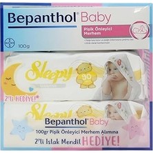 Nacario Bepanthol Baby Pişik Önleyici Merhem 100 gr + 2 Paket Sleepy Sensitive Islak Havlu 90 Lı Hediye, BPT8699546370597