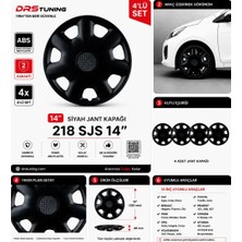 Drs Tuning Kia Uyumlu 14 Inç Kırılmaz Parlak Siyah Jant Kapağı 1 Takım 4 Adet NO:218