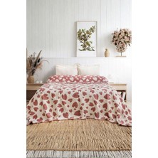 Layan Home 7 Katlı Müslin Çift Kişilik Yorgan – Kalp Desen - Pembe & Krem