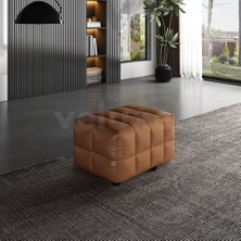 Veluxe Home & Living'den Viale Italyan Deri Puf Hakiki Deri Puf Modelleri