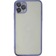 Renas Store Apple iPhone 11 Pro Max Kılıf Razer Lensli Silikon - Mor
