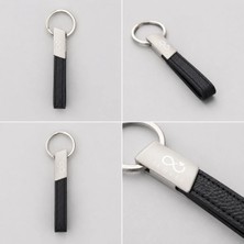 BK Gift Logonuza Özel 10 Adet 2411 Çift Taraf Lazer Baskılı Metal Suni Deri Anahtarlık