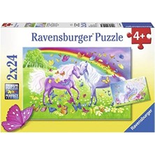 Bg Store 2X24 Parçalı Puzzle Gökkuşağı Atları