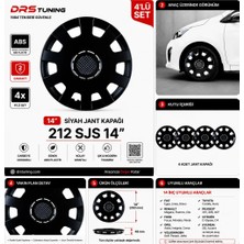 Drs Tuning Chery Uyumlu 14 Inc Kırılmaz Parlak Siyah Jant Kapağı 1 Takım 4 Adet NO:212