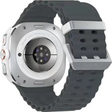 Renas Store Newface Watch 7 Ultra KR417 Rug Silikon Kordon - Koyu Gri