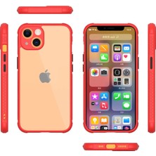 Magicool Iphone 13 Mini Kılıf Miami Şeffaf Silikon - Kırmızı