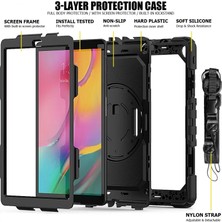 Renas Store Newface Samsung Galaxy T510 Tab A 10.1 Kılıf Pars Tablet Kapak - Siyah