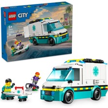 Bg Store City Acil Yardım Ambulansı 60451 - Model Araç Seven 5 Yaş Üzeri Çocuklar Için Yaratıcı Oyuncak Yapım Seti, Doğum Günü Hediyesi (184 Parça)
