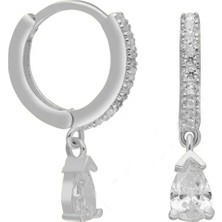 Eva Pırlanta Damla Taşlı Küpe 717106 Silver