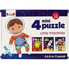 Bg Store 4 Mini Puzzle Uzay Macerası
