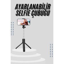 Renas Store Tripod Selfie Çubuğu Bluetooth Kumandalı Kablosuz LED Işıklı