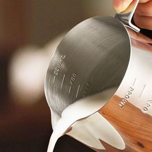 Bg Store Paslanmaz Çelik Sütlük - Barista Süt Isıtıcı & Köpürtücü | Latte Art Pitcher | Küçük & Büyük Boy Seçenekli, Ocak Üstü Çelik Süt Potu (350 Ml)