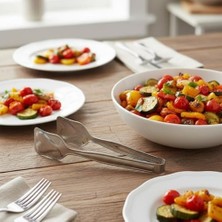 Bg Store Paslanmaz Çelik Yemek Servis Maşası 21 cm – Salata, Makarna ve Sıcak Yemekler Için Çok Amaçlı Servis Pensi