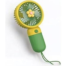 Renas Store Şarjlı El Fanı Taşınabilir Mini USB Fan Portatif Vantilatör Yeşil