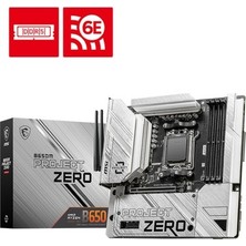 MarkEntegra Msı MB B650M Project Zero Am5 Ddr5 7600MHZ(OC) HDMI Dp M.2 Usb3.2 2.5g Lan Wı-Fı 6e