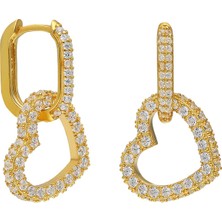 Eva Pırlanta Kalp Küpe 717052 Gold