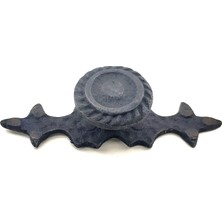 Antika Tarz Dekoratif Pirinç Çizgili Düğme - 25X80 Mm, Oksit