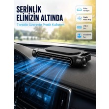 Araç Koltuk Başlığı Soğutucu Fan USB Şarjlı 3 Kademeli Sessiz Boyun Serinletici Midastech