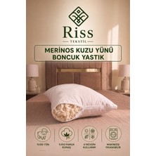 Riss Tekstil %100 Merinos Kuzu Yünü Dolgulu Boncuk Yastık ( 50 x 70cm / 1000gr )