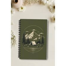 giftkonsept Doğa ve Macera Temalı Minimalist 50 Yaprak 100 Sayfa Sprialli Defter