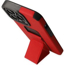 Renas Store Newface Iphone 13 Pro Max Kılıf Mega Standlı Silikon - Kırmızı