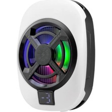 Renas Store Telefon Buz Soğutucu Fan Isı Gösterge LED Beyaz HDX4612