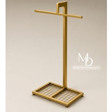 MD Vitrin Dekorasyon Gold Boyalı T Orta Stand Dayanıklı Modern Tasarım
