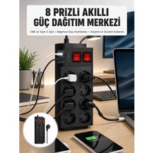 Renas Store 2 Metre Güçlü Çoklu Priz 8 Soket Yeni Nesil