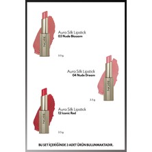 Note 3'lü Aura Silk Işıltılı Ruj Seti- Aura Silk Lipstick 03-04-12