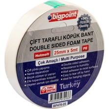 Bigpoint BP476-25 Çift Tarafli Köpük Bant 25MMX5M