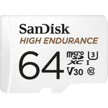 Hepta Collection Sandisk High Endurance Microsdxc Hafıza Kartı 64 GB + Adaptör ( Camları ve Özel Güvenlik Kameraları