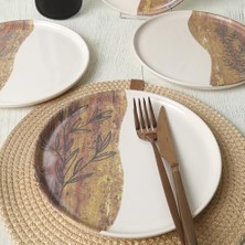 Bg Store Terra Leaf Nordıc Pasta Tabağı 22 cm 4 Adet / 22969-70