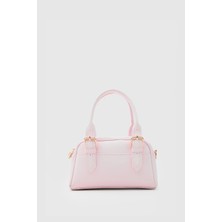 Shule Bags Saffiano Ayarlanabilir El ve Çapraz Çanta Pudra Pembe
