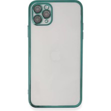 Renas Store Apple iPhone 11 Pro Max Kılıf Razer Lensli Silikon - Yeşil