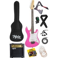 Hepta Collection Midex CEG-36PK 8-12 Yaş Çocuklar Için Amfili Full 3/4 36 Inç Elektro Gitar Seti Pembe