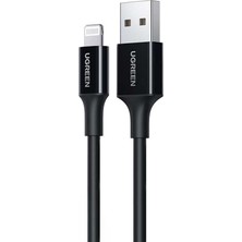 Hepta Collection Ugreen iPhone Lightning 2.4A Data ve Şarj Kablosu Siyah 1 Metre