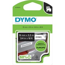 Dymo S0718070, Yüksek Performans Kalıcı Polyester (19 mm x 5,5mt), Siyah/beyaz (16960)
