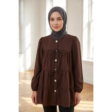 Julude Gülseli Bağcık Detaylı Tesettür Tunik P-00021788