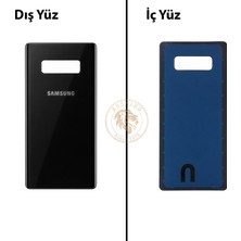 Arsking Samsung Note 8 Siyah Arka Pil Kapağı Batarya Kapağı Lazer Kesim Back Cover