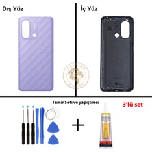 Arsking Xiaomi Redmi 12C Lavanta Moru Arka Pil Kapağı Batarya Kapağı Lazer Kesim + Yapıştırıcı ve Vida Seti