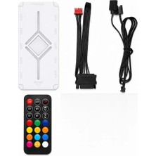 Renas Store Argb Fan ve LED Kontrolcü Hub Seti Uzaktan Kumandalı Beyaz ND2816W