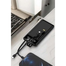 Renas Store Powerbank 20.000 Mah LCD Ekran USB Lightning Type-C Uyumlu Ios ve Android