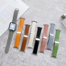 Renas Store Newface Apple Watch 42MM KR414 Daks Deri Kordon - Pembe