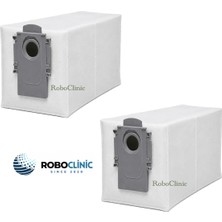 Roboclinic Roborock Qrevo Edge 5V1 Robot Süpürge Uyumlu Yedek Parça Toz Torbası 2 Adet