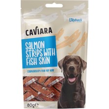 Caviara Kurutulmuş Balık Şeritleri Köpek Ödül Maması 80 gr