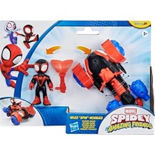 Bg Store Spidey And His Amazing Miles ""spin"" Morales Techno-Racer Aksiyon Figürü ve Oyuncak Aracı