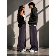 St.Poll Mor Eskitme Yıkama Unisex Baggy Jean Pantolon